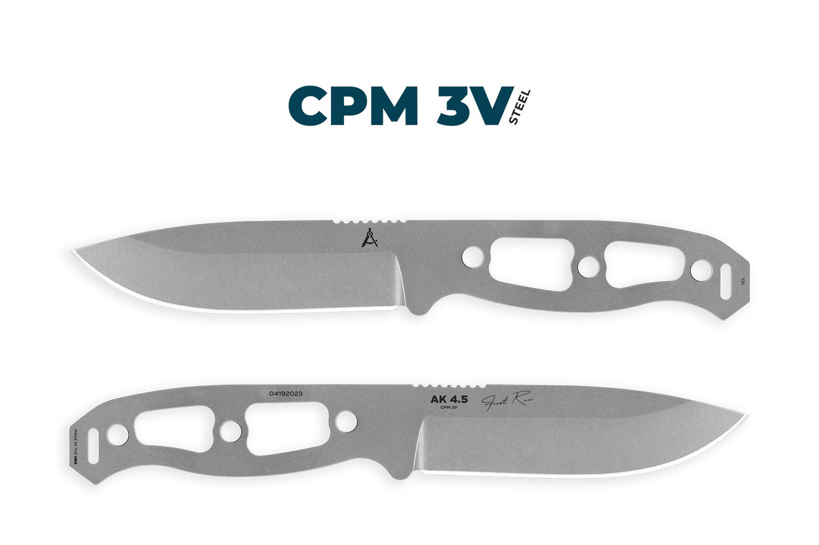 Architect® AK 4.5 Blade Only - Uncoated CPM-3V Steel - High Saber Grind