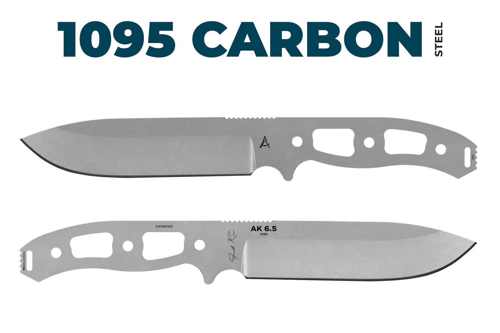 Architect® AK 6.5 Blade Only - 1095 Steel - High Saber Grind - Clear Cerakote Coating