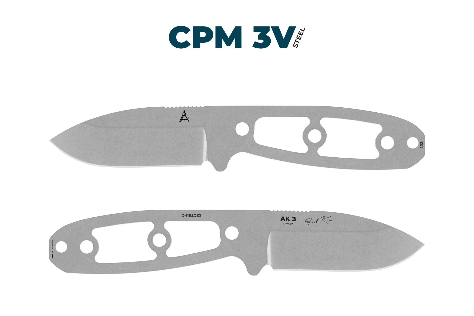 Architect® AK 3 Blade Only - Uncoated CPM-3V Steel - High Saber Grind