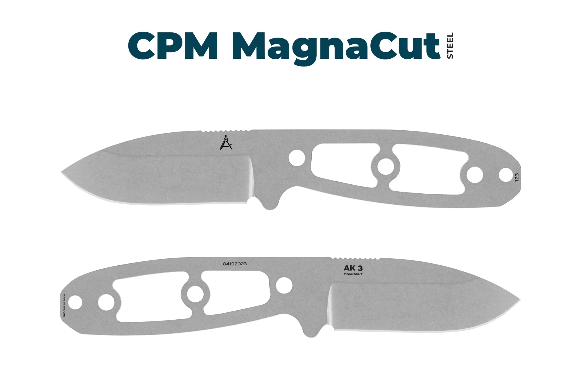 Architect AK 3 Blade Only - Uncoated Magnacut Steel - High Saber Grind