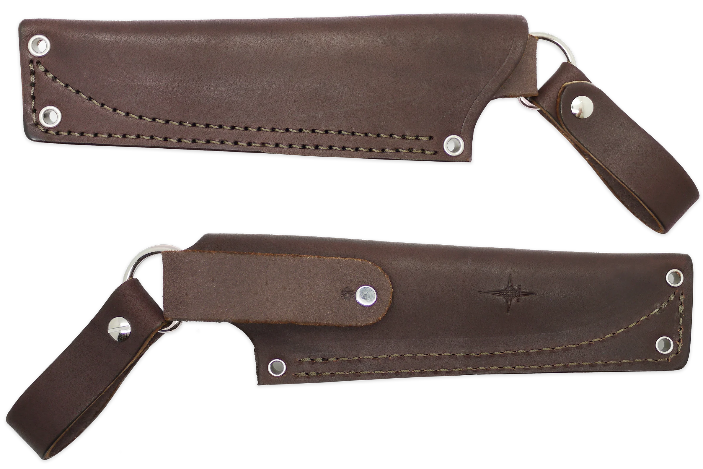 "K" Leather DANGLER Sheath for AK 4.5, Brown, LH, WITHOUT Firesteel Loop