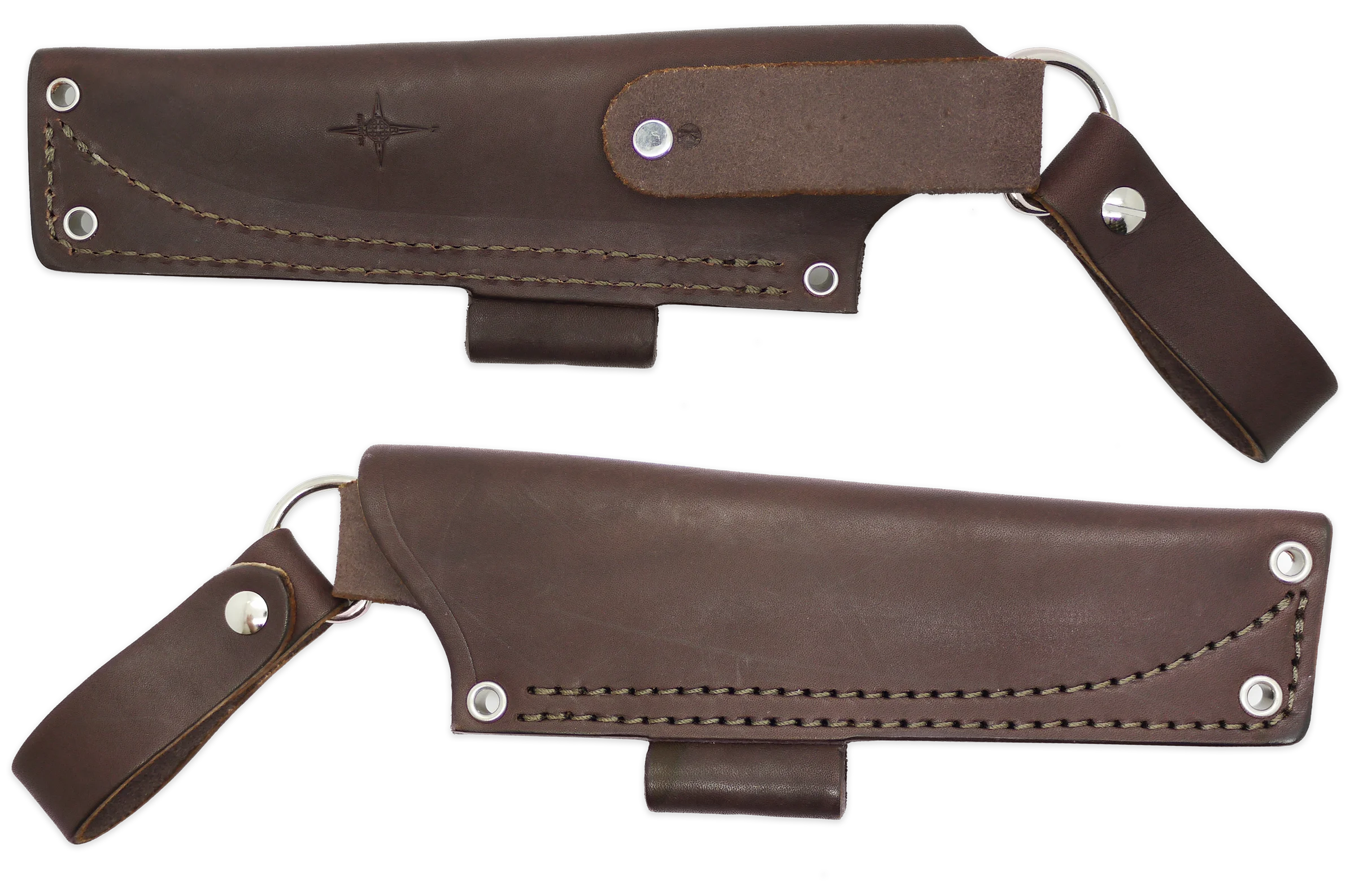 "K" Leather DANGLER Sheath for AK 4.5, Brown, RH, Firesteel Loop