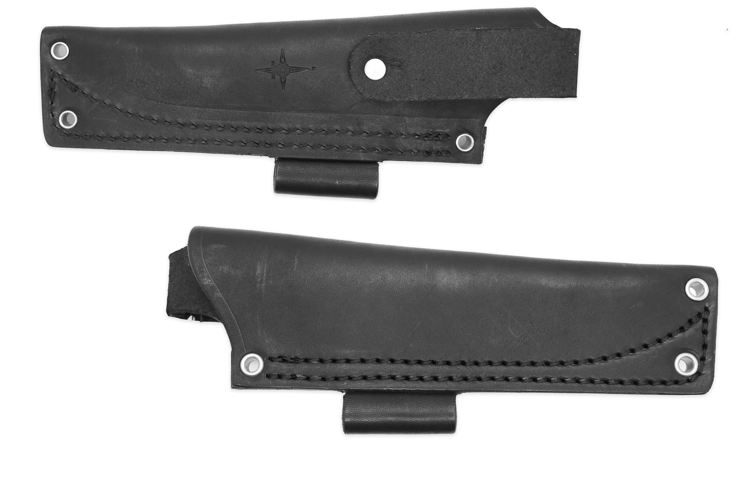 "K" Leather HIP Sheath for AK 4.5, Black, RH, Firesteel Loop