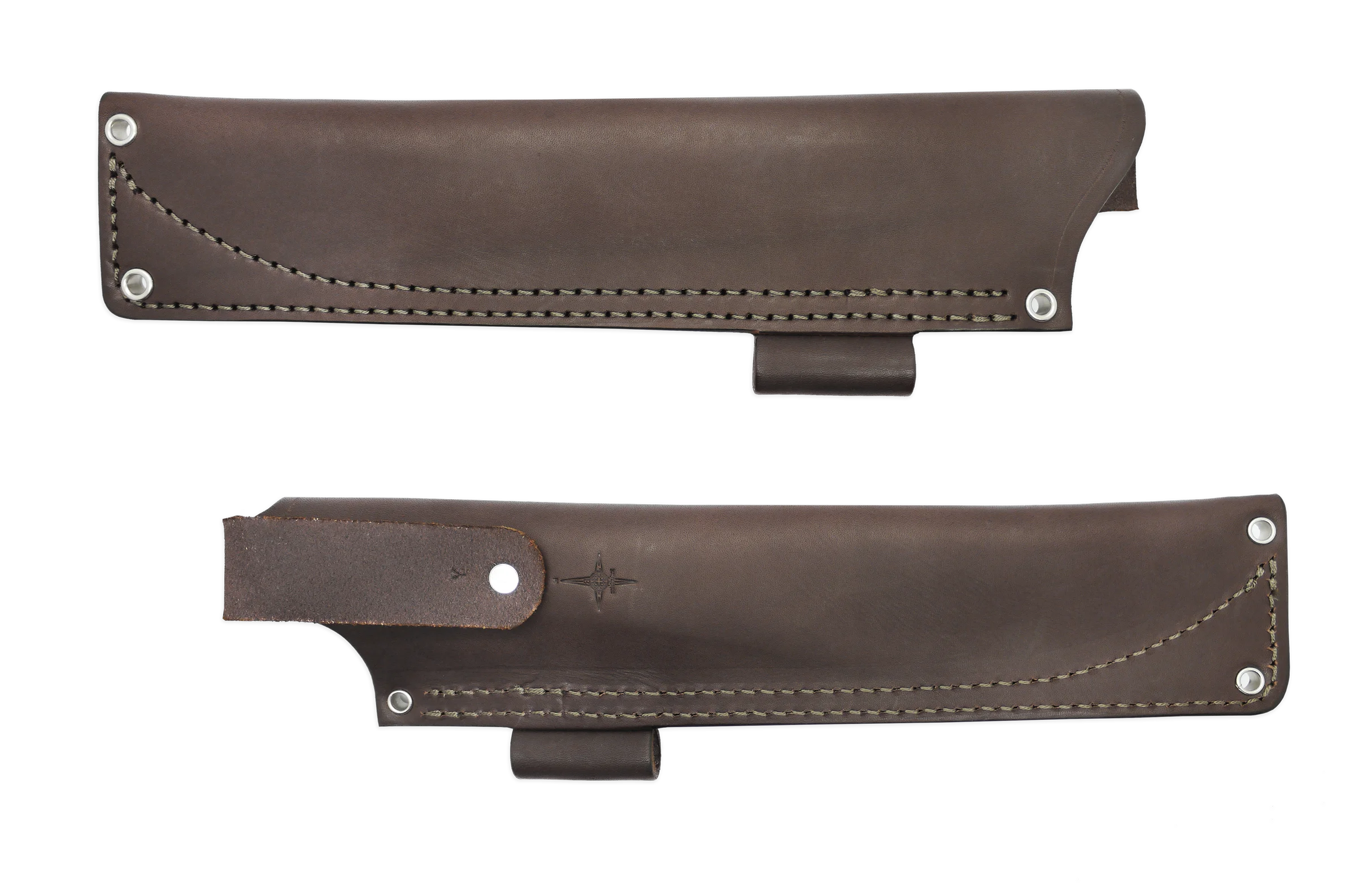 "Y" Leather HIP Sheath for AK 8, Brown, LH, Firesteel Loop