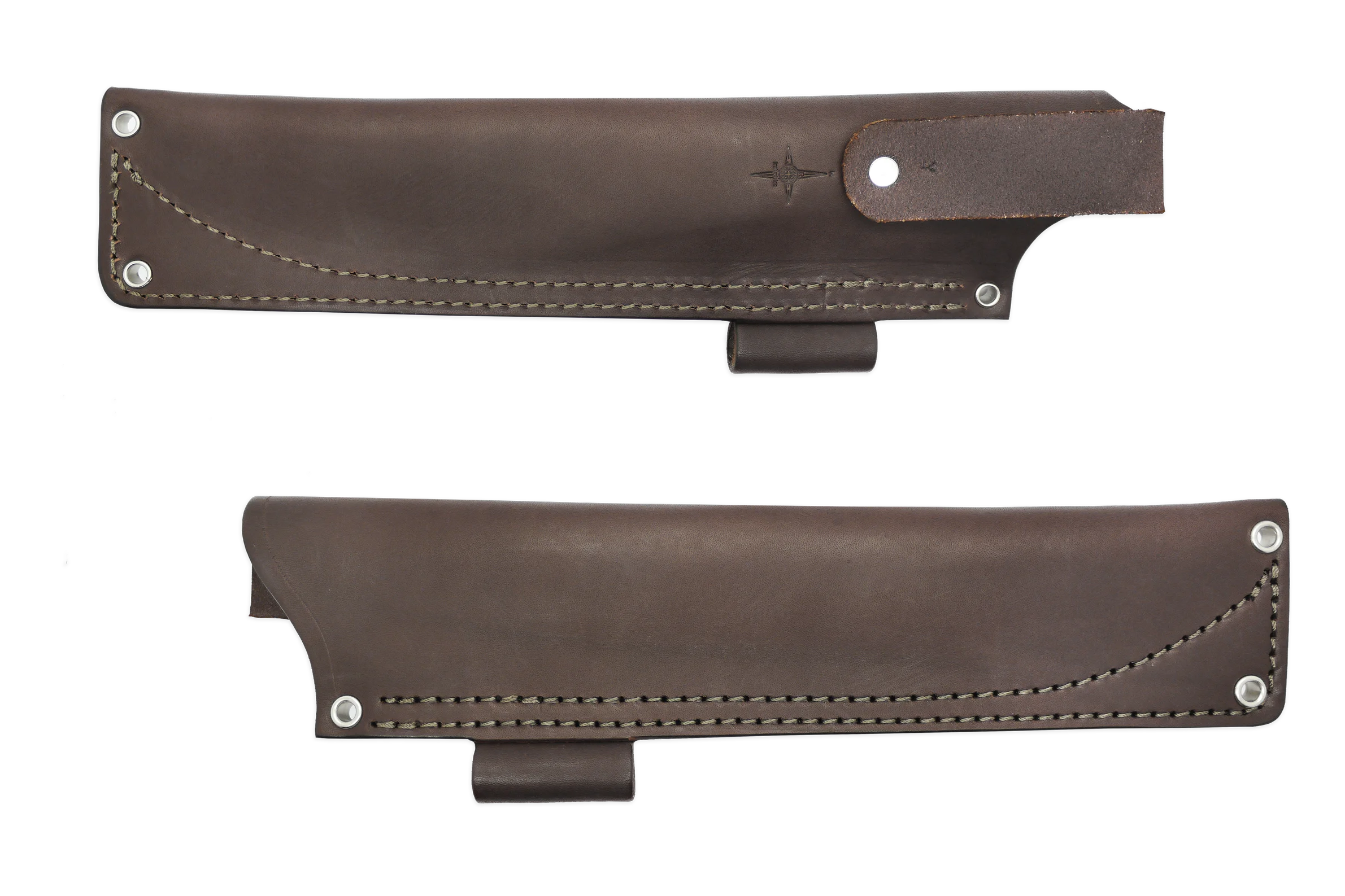 "Y" Leather HIP Sheath for AK 8, Brown, RH, Firesteel Loop